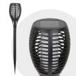 Garden of Eden -Set 4 buc Lămpi solare LED, model imitaţie de flacără - negru - material plastic-  480 x 75 mm