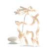 Decor ferestre cu LED - ren - 19 x 13,5 cm - alb cald - 3 x AAA
