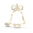 Decor ferestre cu LED - clopoței - 21 x 16 cm - alb cald - 3 x AAA
