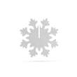 Decor de Crăciun - fulg de nea argintiu - 7 x 7 cm - 5 buc / pachet