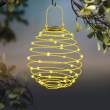 Garden of Eden - Lampă solară LED, model sferă spiralată alb cald 22 cm galben