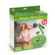 Set pentru stropit, furtun textil flexibil 15 m, pistol de pulverizat 7 în 1, racorduri