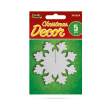 Decor de Crăciun - fulg de nea argintiu - 7 x 7 cm - 5 buc / pachet