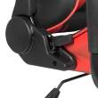 Scaun roșu de gaming - cu pernă de talie și pernă pentru cap