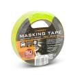 Bandă de Mascare Auto pe Bază de Apă – 50 m x 24 mm, Galben-Verde, Termorezistentă 120°C