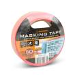 Bandă de Mascare Washi pe Bază de Apă – 50 m x 24 mm, Roz, Rezistent UV 28 zile