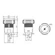 Buton de comanda 12V ND, LED Rosu