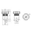Buton de comandă 12V ND, Roşu