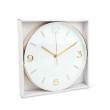 Ceas de perete - 25 cm - plastic, sticlă - 1 x AA - alb