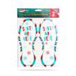 Decorațiune festivă – autocolant „A fost aici Moșul” – 25 x 10 cm – set 2 bucăți