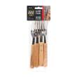 Set de furculițe cu mâner de lemn - 6 piese