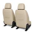 Huse auto premium 5 locuri Carguard Deluxe piele ecologică perforată - maro deschis - crem