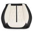 Huse auto premium 5 locuri Carguard Deluxe piele ecologică perforată - negru - crem