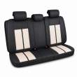 Huse auto premium 5 locuri Carguard Deluxe piele ecologică perforată - negru - crem