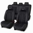 Huse auto premium 5 locuri Carguard Deluxe piele ecologică perforată - negru
