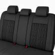 Huse auto premium 5 locuri Carguard Deluxe piele ecologică perforată - negru