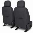 Huse auto premium 5 locuri Carguard Deluxe piele ecologică perforată - negru
