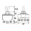 Intrerupatoare cu brat, 4 circuite, 10A-250V ON-ON