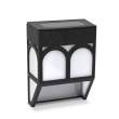 Lampa solara de perete - mat plastic, negru - 12 x 8 x 5 cm