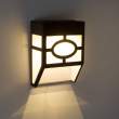 Lampa solara de perete - mat plastic, negru - 12 x 8 x 5 cm