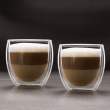 Pahar din sticla pentru cappuccino cu perete dublu - 250 ml - 2 buc/cutie