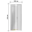 Plasa anti-tantari pt. usi 100x210 cm - alb