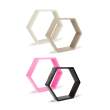 Raft de perete - hexagonal - 29 x 25 cm - 4 tipuri