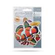Set 6 stickere antiderapante baie – motive marine colorate – 10 cm – 6 modele diferite