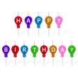 Set lumanari pt. tort „Happy Birthday” – 13 piese/pachet