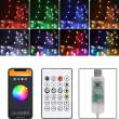 Sir de lumina inteligenta - fulg de zăpadă - USB - 20 LED-uri RGBIC - 2 m - bluetooth