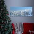 Tablou decorativ cu LED - 70 x 30 cm - peisaj de iarnă