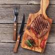 Set de furculițe cu mâner de lemn - 6 piese