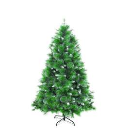 Brad artificial – 180 cm – cu ramuri dese – PVC – înzăpezit