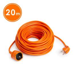 Cablu prelungitor de rețea tip oscilant – 20 m, 3 x 1,5 mm², portocaliu