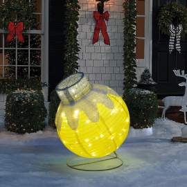 Decor Luminos Crăciun - Ornament Sferic - 60 LED - 60 x 83 cm - Auriu - 100-240 V AC