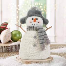 Decor om de zăpadă - cu pălărie - 35 x 22 cm