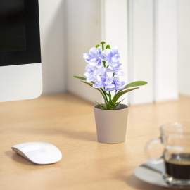 Decor plante artificiale - în ghiveci - 6 x 17 cm - 4 tipuri