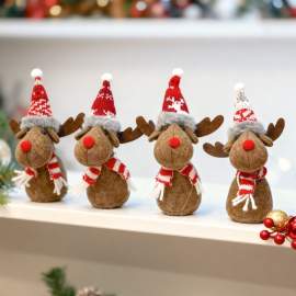 Decorațiune Crăciun - Ren cu Căciuliță (Manó) - 18 cm - 4 modele