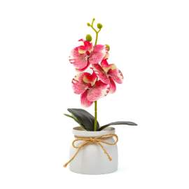 Decorațiune cu plantă artificială – Orhidee roz – 20 x 9 cm