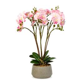 Decorațiune cu plantă artificială – Orhidee roz – 58 cm