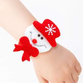 Decorațiune de Crăciun – brățară / accesoriu pentru coc – om de zăpadă – 21 x 8 cm