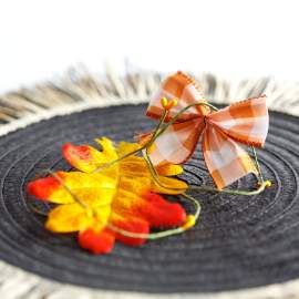 Decorațiune de toamnă – set 5 piese cu frunze – 2 modele