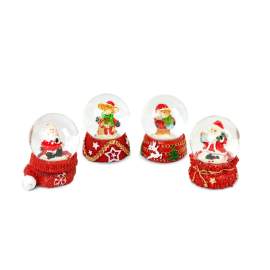 Glob de Crăciun cu zăpadă – 4 modele – Ø45 x 62 mm