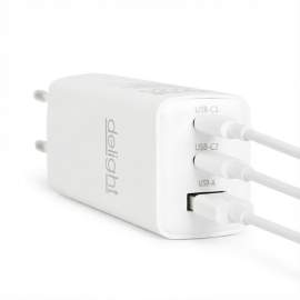 Încărcător Rapid Universal USB-A 20W și Type-C PD 45W - Alb