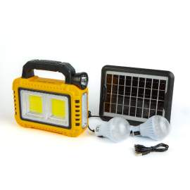 Lampă multifuncțională de mână cu panou solar, USB-C, 6 moduri de iluminare, 8 LED-uri, 3600 mAh