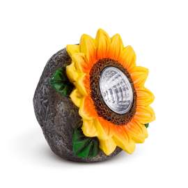 Lampă solară - Floarea soarelui - 2 LED-uri albe - 5 x 8 x 8,6 cm