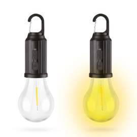 Lampa solară suspendată, formă bec, USB-C, 100 lumeni, 400 mAh