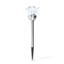 Lampă solară - trandafir - 1 LED RGB - 8 x 36,5 cm