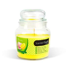 Lumânare parfumată – borcan cu capac – Sweet lemon & peony – 310 g