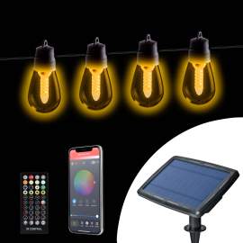 Lumină solară inteligentă - 25 LED-uri albe - temperatură de culoare reglabilă - 13,6 m - bluetooth